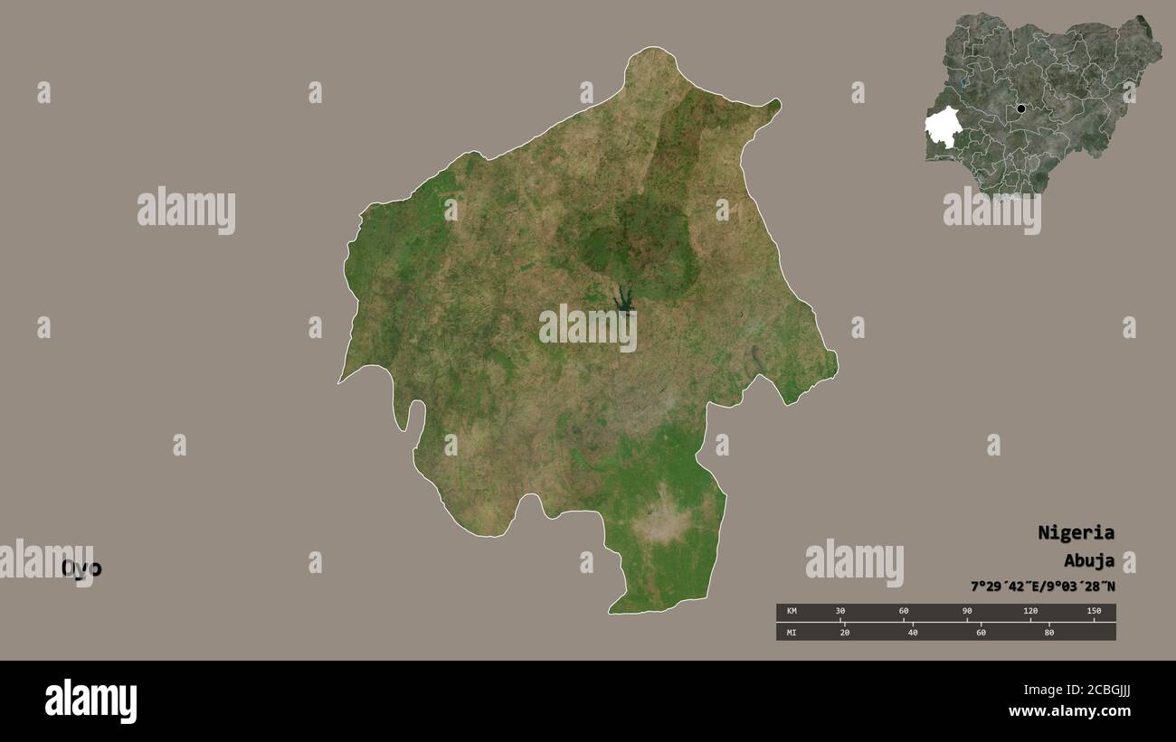 Map of oyo state hi res stock photography and images alamy