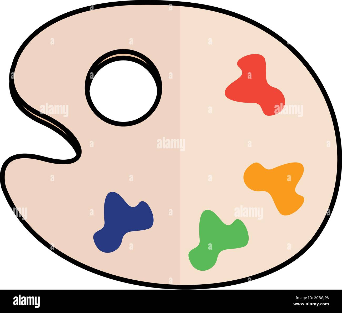 Isolated paint palette icon Stock Vector