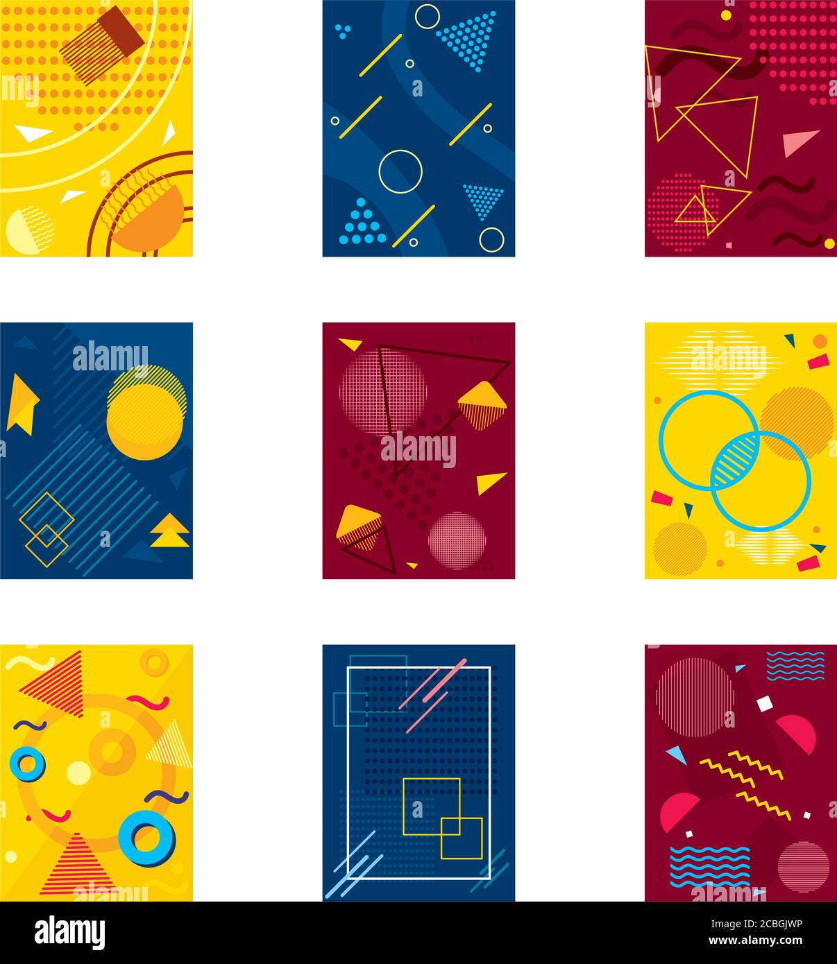 icon set of abstract backgrounds over white background, vector ...