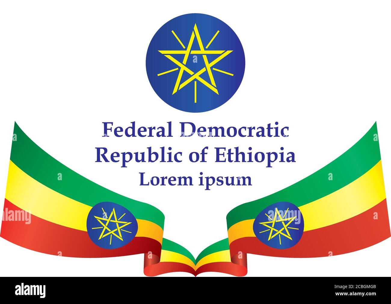 Flag of Ethiopia, Federal Democratic Republic of Ethiopia. Template for  award design, an official document with the flag of Ethiopia Stock Vector  Image & Art - Alamy