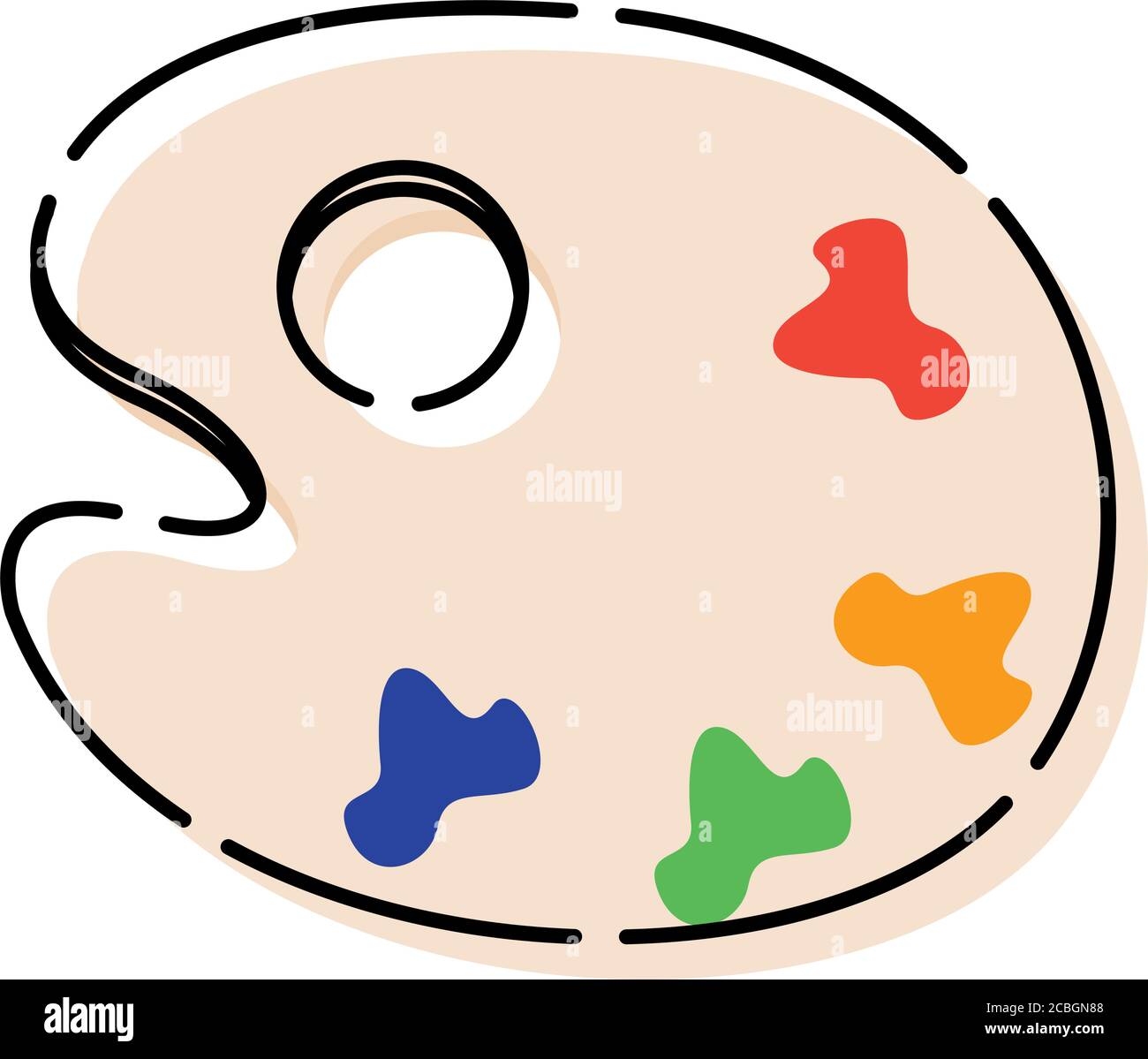 Isolated paint palette icon Stock Vector