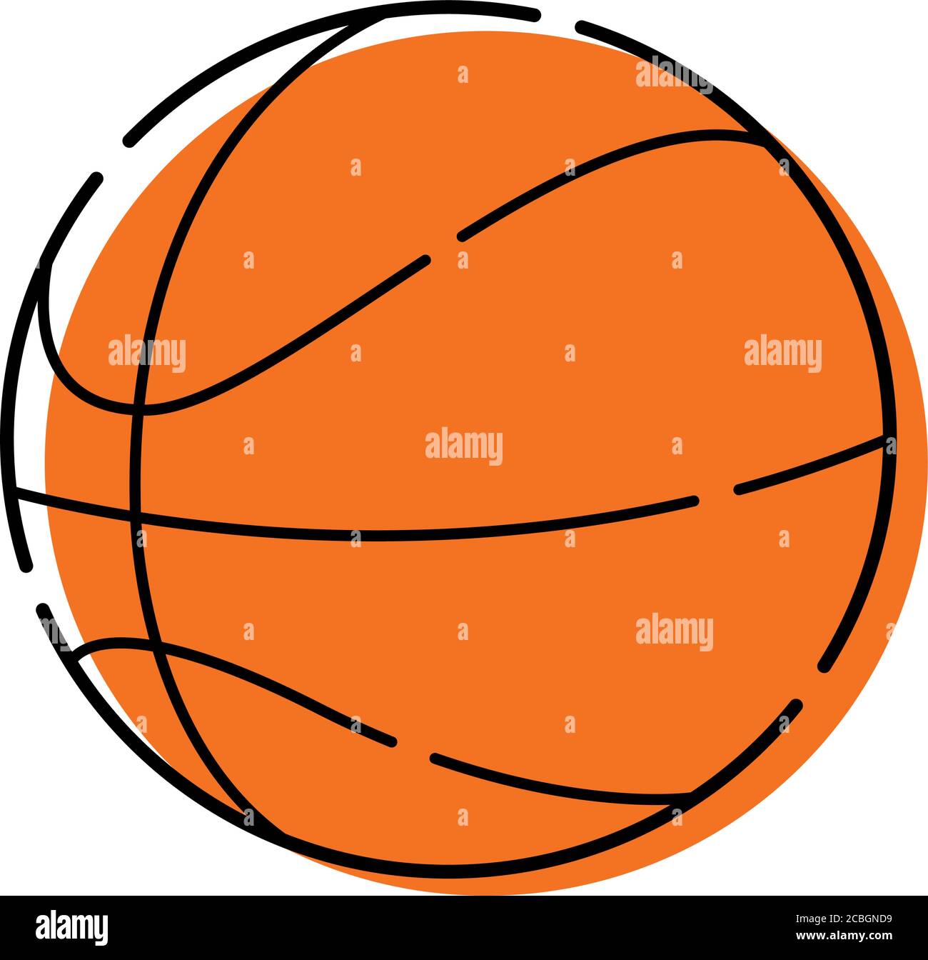 Isolated basketball ball icon Stock Vector