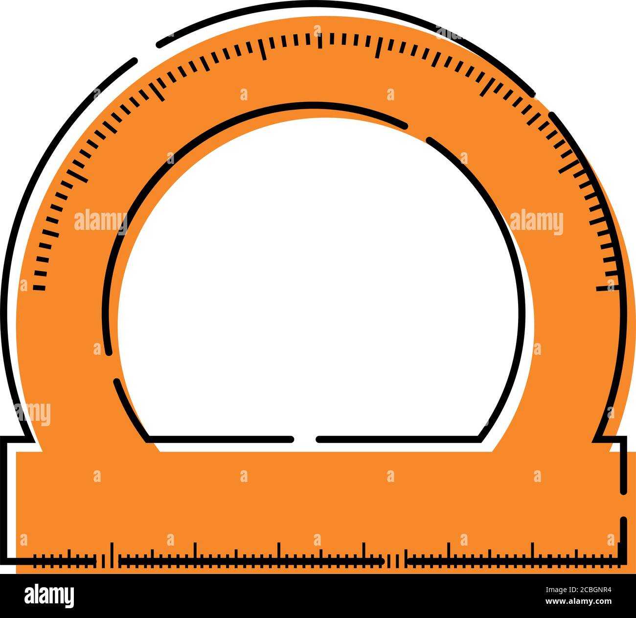 Isolated protractor icon Stock Vector Image & Art Alamy