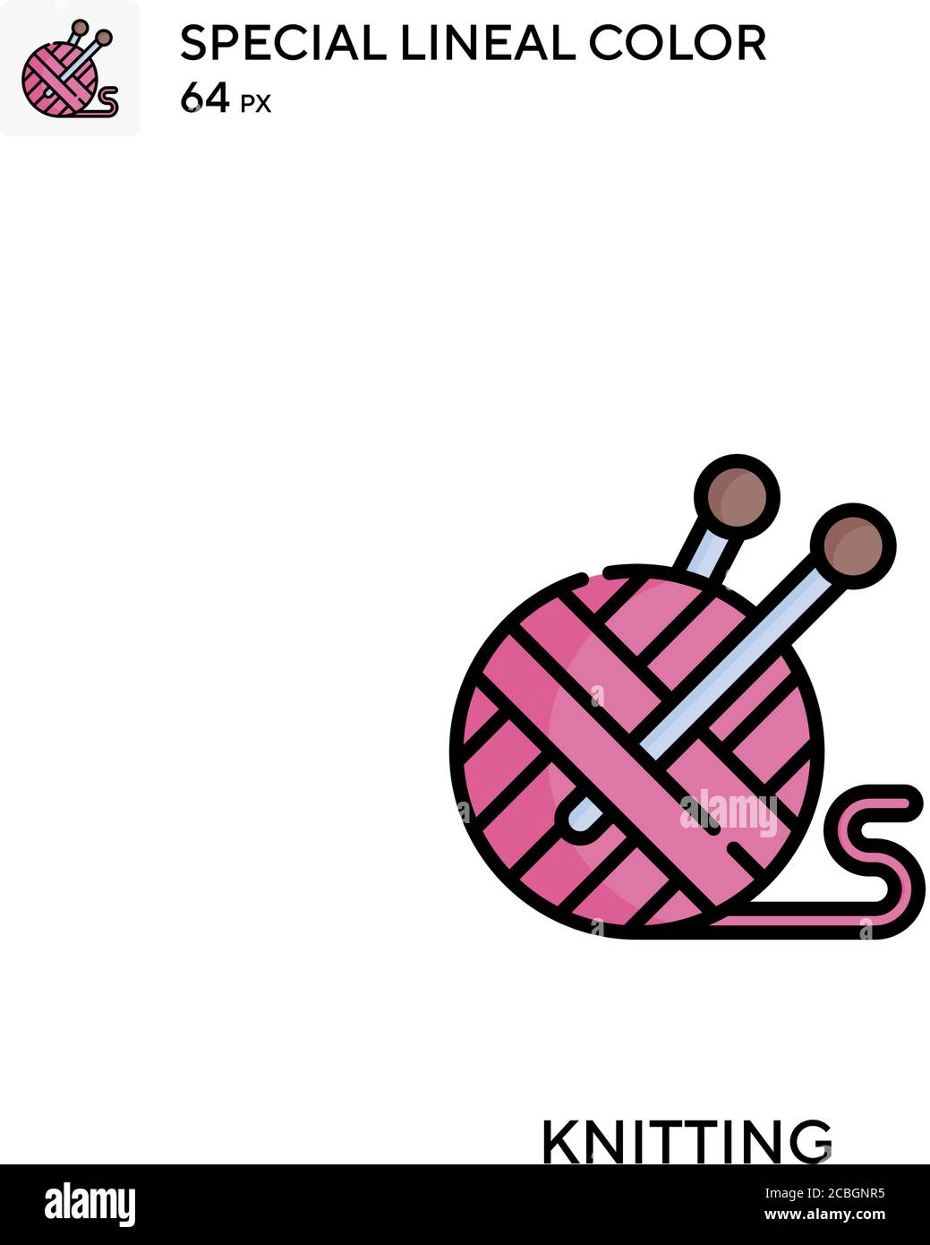 Knitting special lineal color vector icon. Knitting icons for your business project Stock Vector