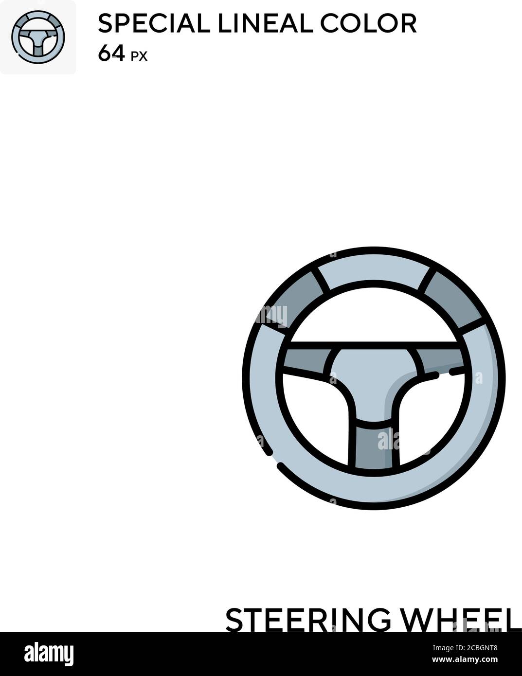 Steering wheel special lineal color vector icon. Steering wheel icons ...