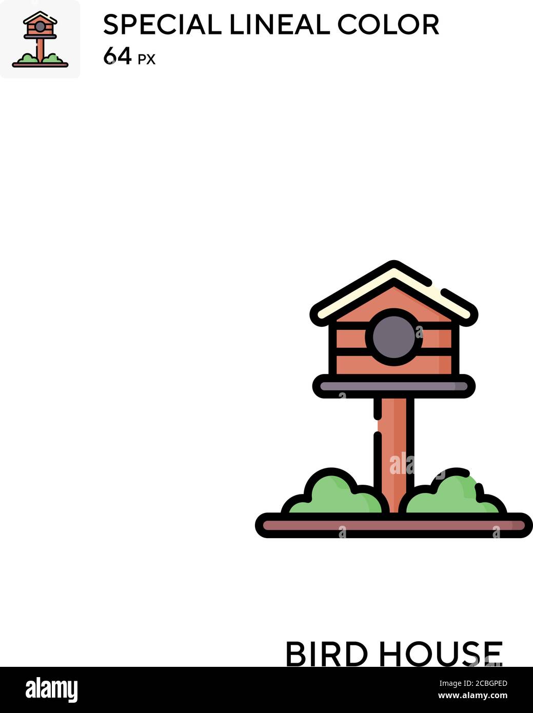 Bird house special lineal color vector icon. Bird house icons for your ...