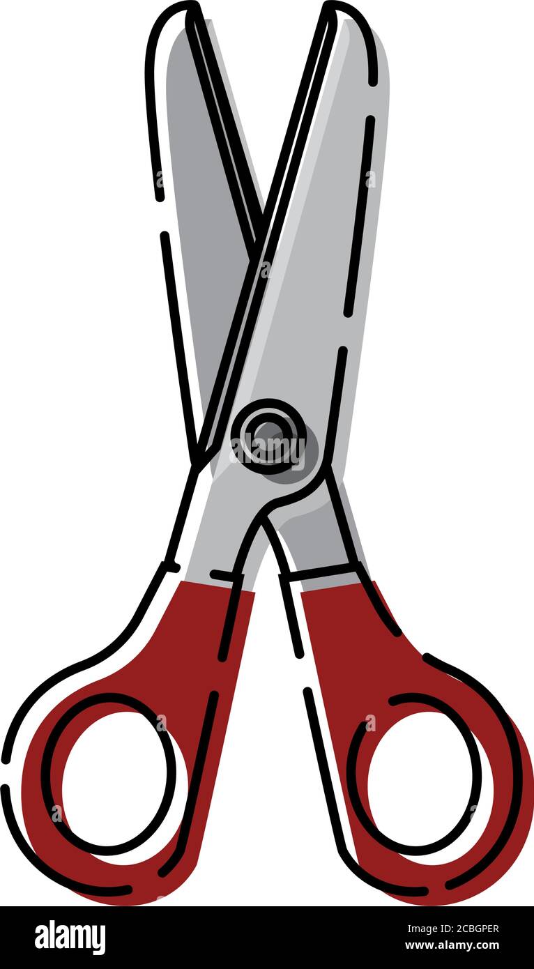 Isolated scissors icon Stock Vector