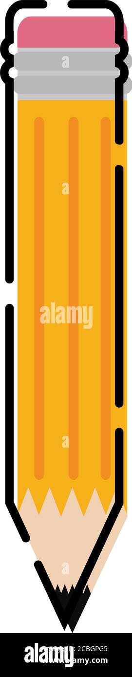Isolated pencil icon Stock Vector