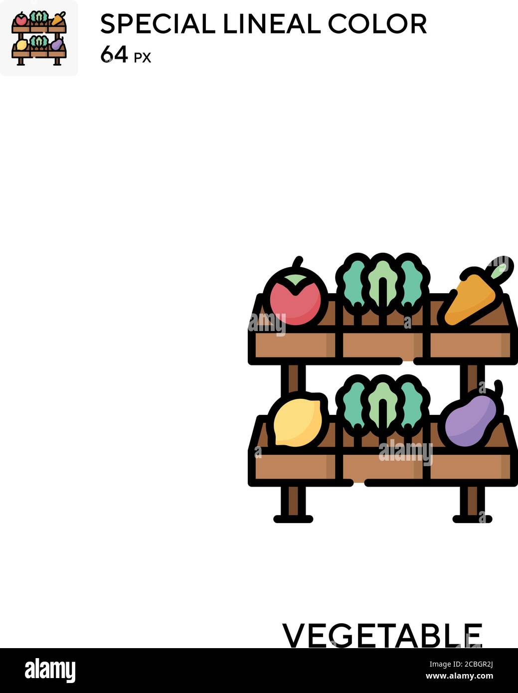Vegetable special lineal color vector icon. Vegetable icons for your ...
