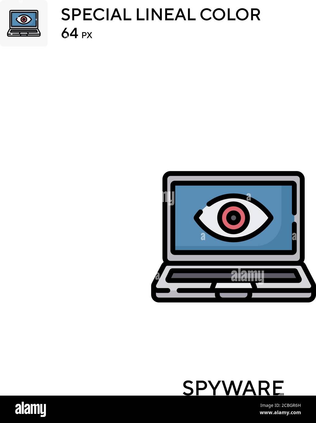 Spyware special lineal color vector icon. Spyware icons for your business project Stock Vector