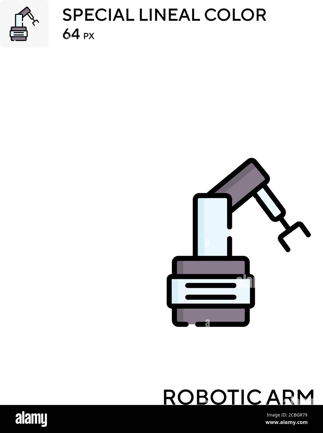 Robotic arm special lineal color vector icon. Robotic arm icons for ...