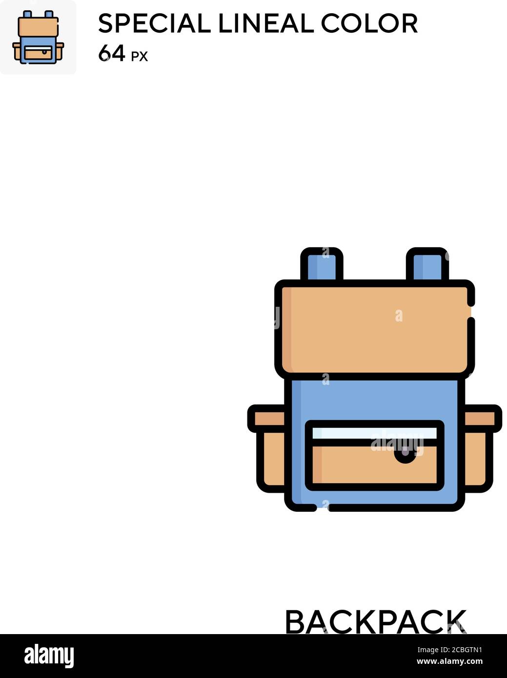 Backpack special lineal color vector icon. Backpack icons for your ...