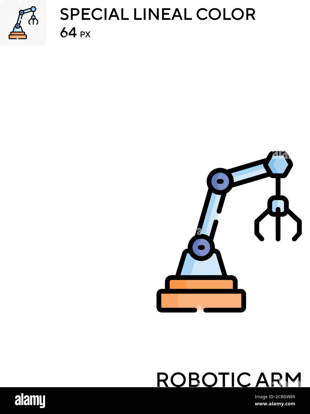 Robotic arm special lineal color vector icon. Robotic arm icons for ...