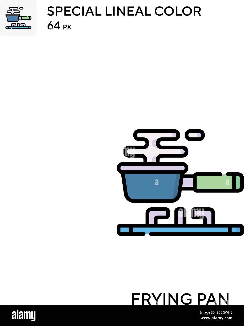 Frying pan special lineal color vector icon. Frying pan icons for your ...