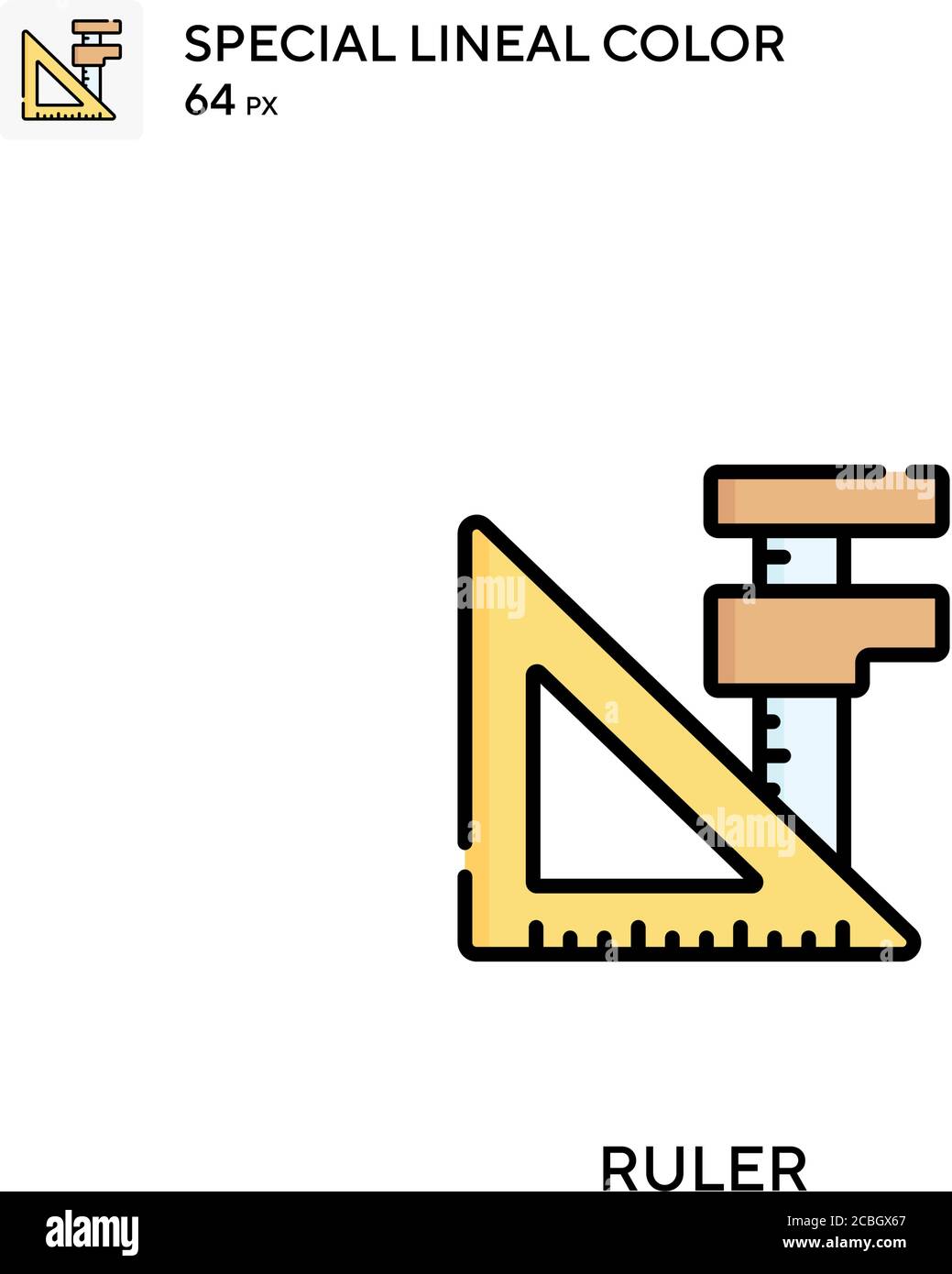 Ruler special lineal color vector icon. Ruler icons for your business ...