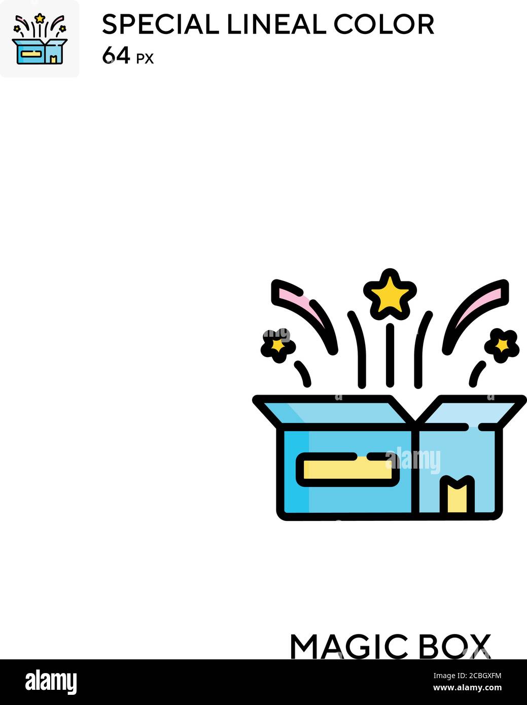 Magic box special lineal color vector icon. Magic box icons for your ...