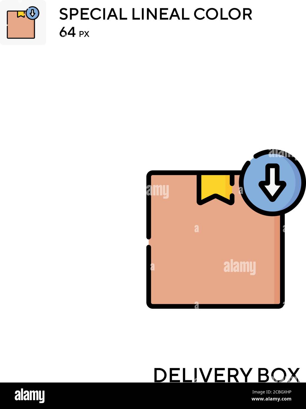 Delivery box special lineal color vector icon. Delivery box icons for ...