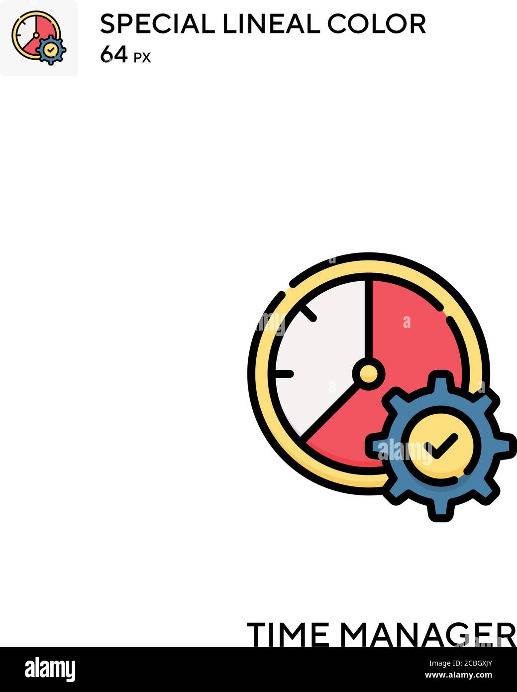 Time manager special lineal color vector icon. Time manager icons for ...