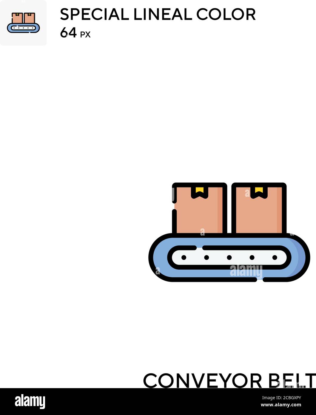 Conveyor belt special lineal color vector icon. Conveyor belt icons for ...