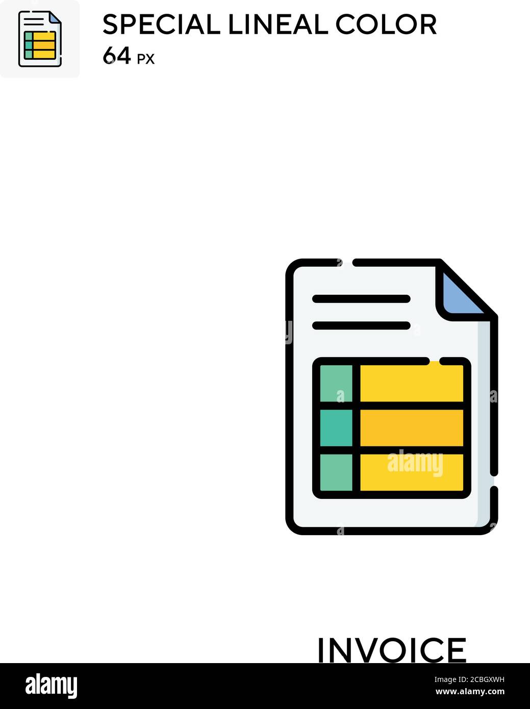 Invoice special lineal color vector icon. Invoice icons for your ...