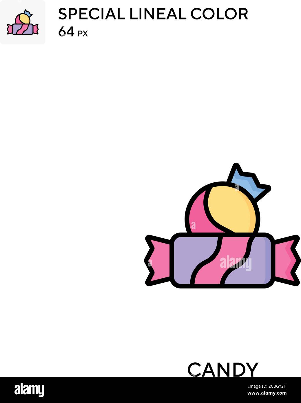 Candy special lineal color vector icon. Candy icons for your business ...