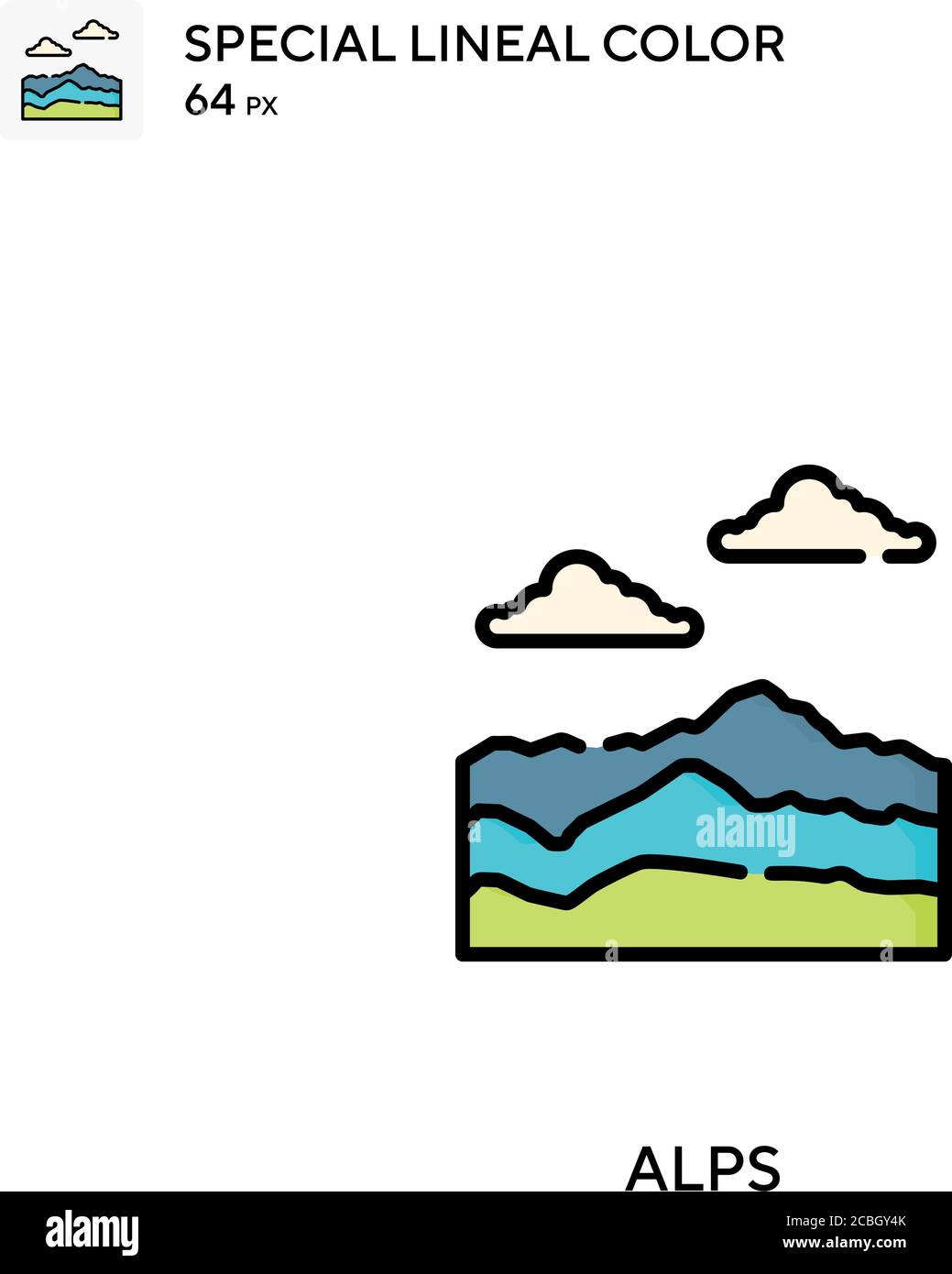 Alps special lineal color vector icon. Alps icons for your business ...
