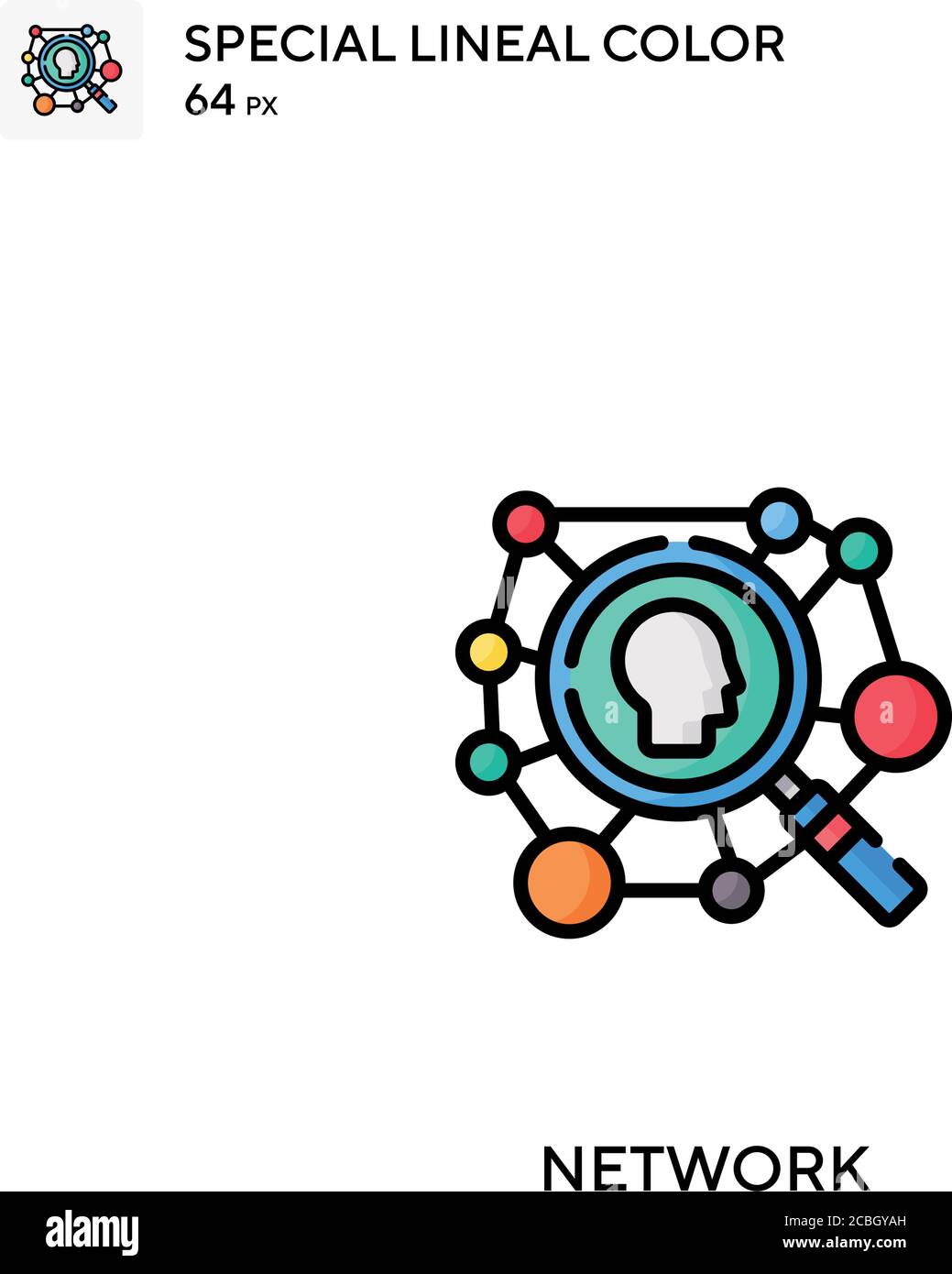 Network special lineal color vector icon. Network icons for your ...