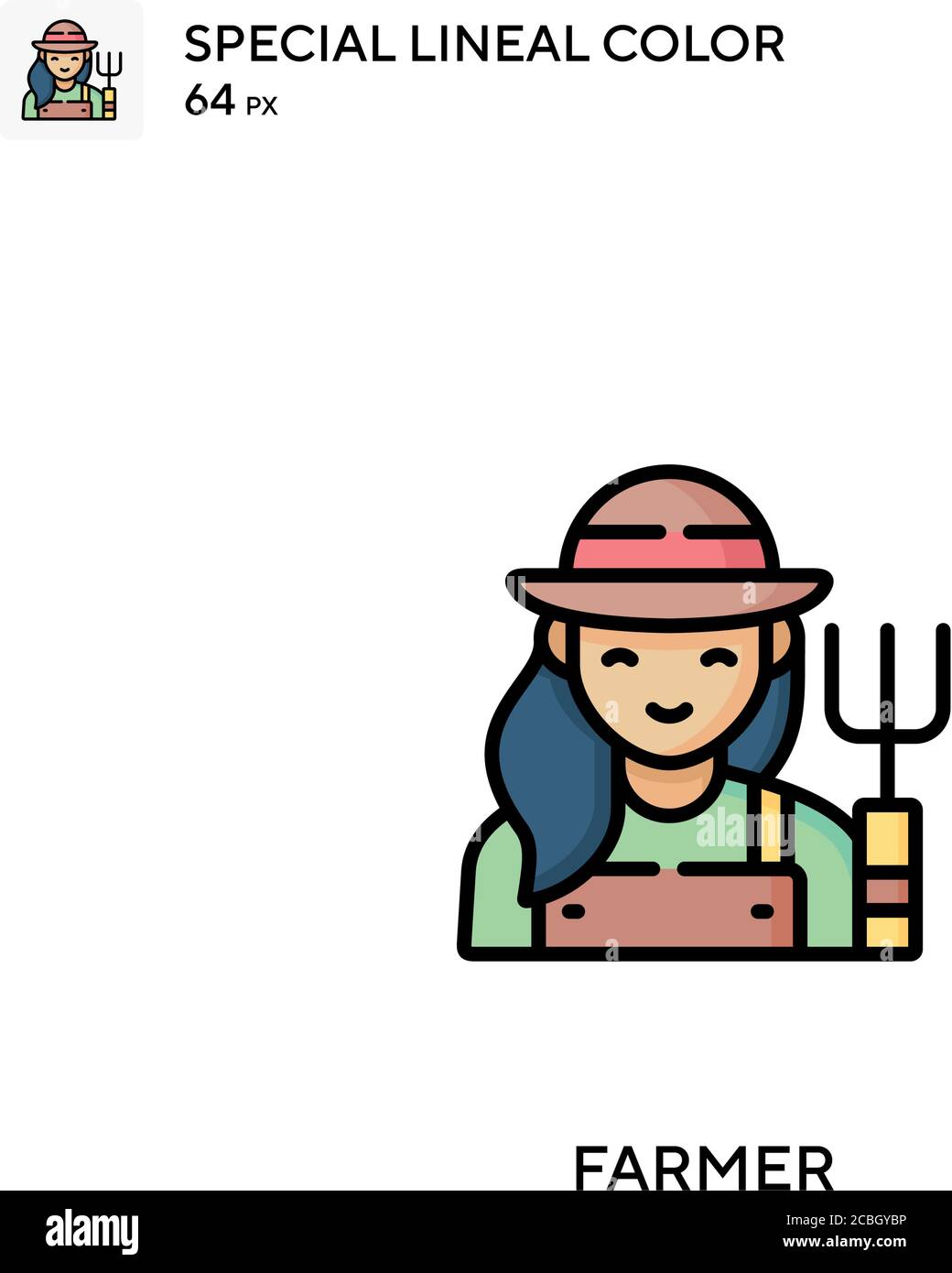Farmer special lineal color vector icon. Farmer icons for your business ...