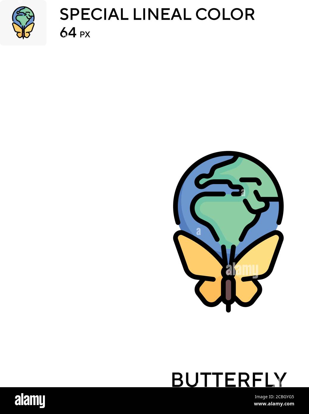Butterfly special lineal color vector icon. Butterfly icons for your ...