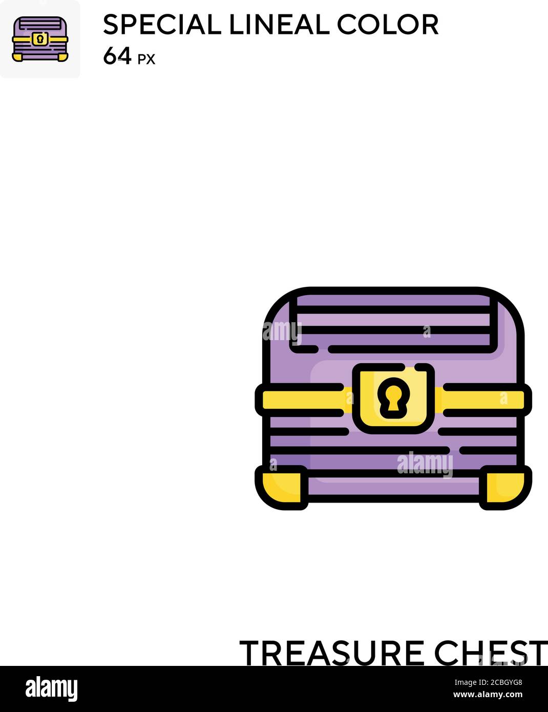 Treasure chest special lineal color vector icon. Treasure chest icons ...