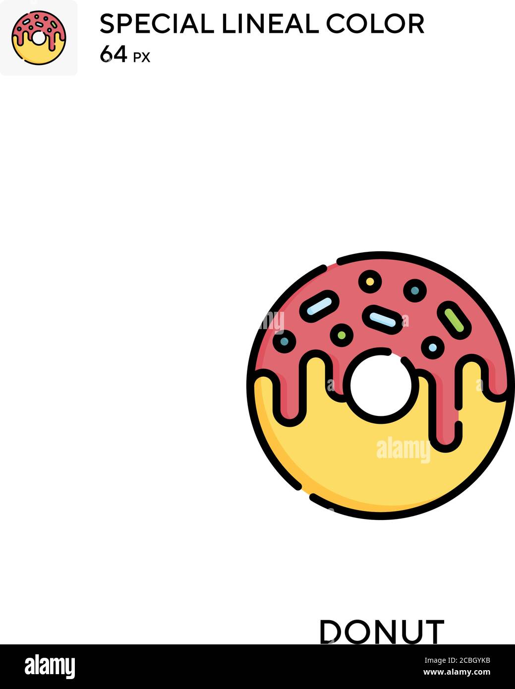Donut special lineal color vector icon. Donut icons for your business ...