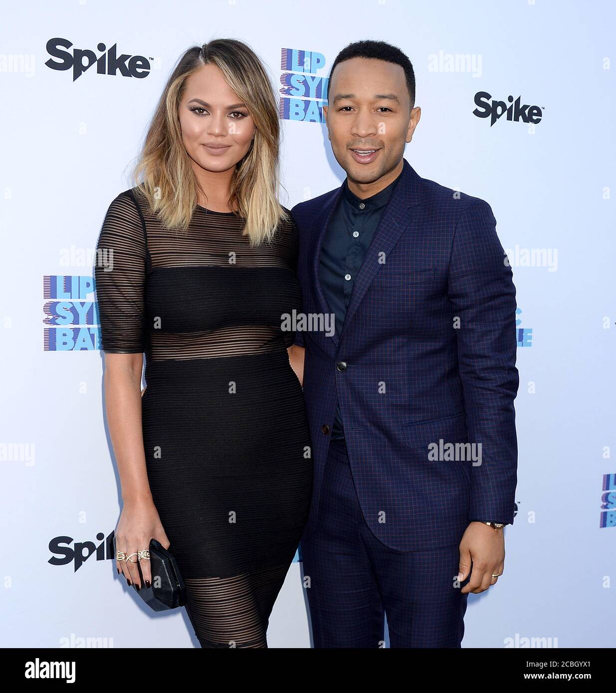 NORTH HOLLYWOOD, CA - JUNE 14: Chrissy Teigen and John Legend arrives at the FYC Event - Spike's 'Lip Sync Battle' at Saban Media Center on June 14, 2016 in North Hollywood, California. People: Chrissy Teigen and John Legend Credit: Storms Media Group/Alamy Live News Stock Photo