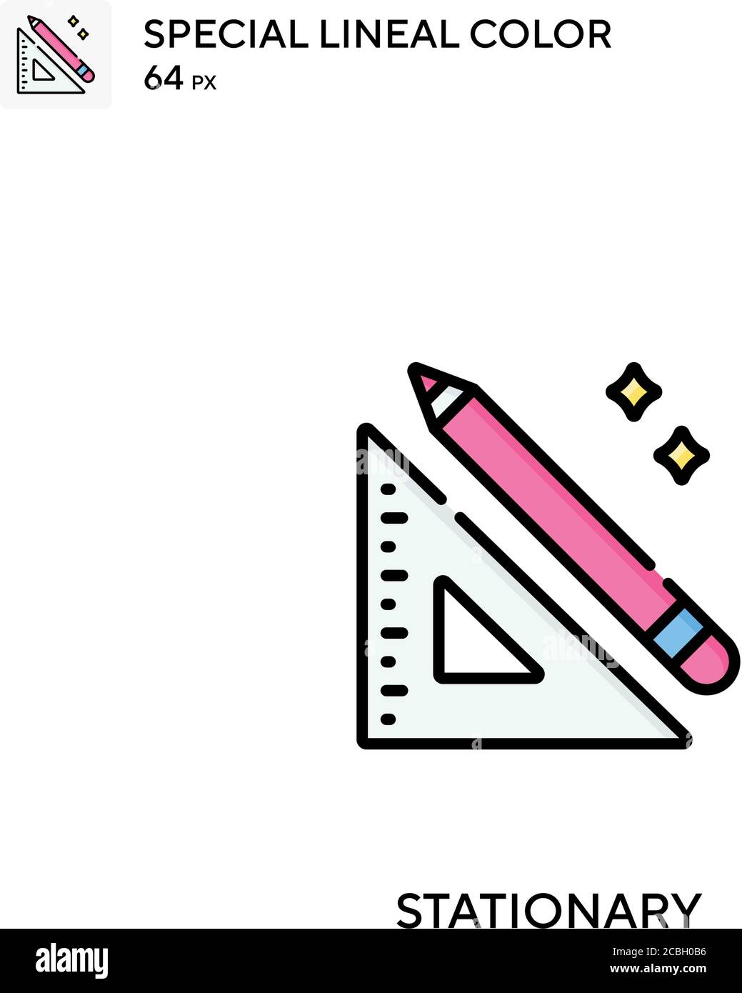 Stationary special lineal color vector icon. Stationary icons for your ...