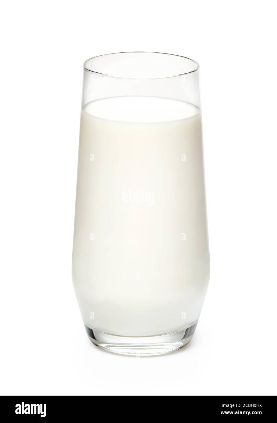 Glass of milk isolated on white background Stock Photo