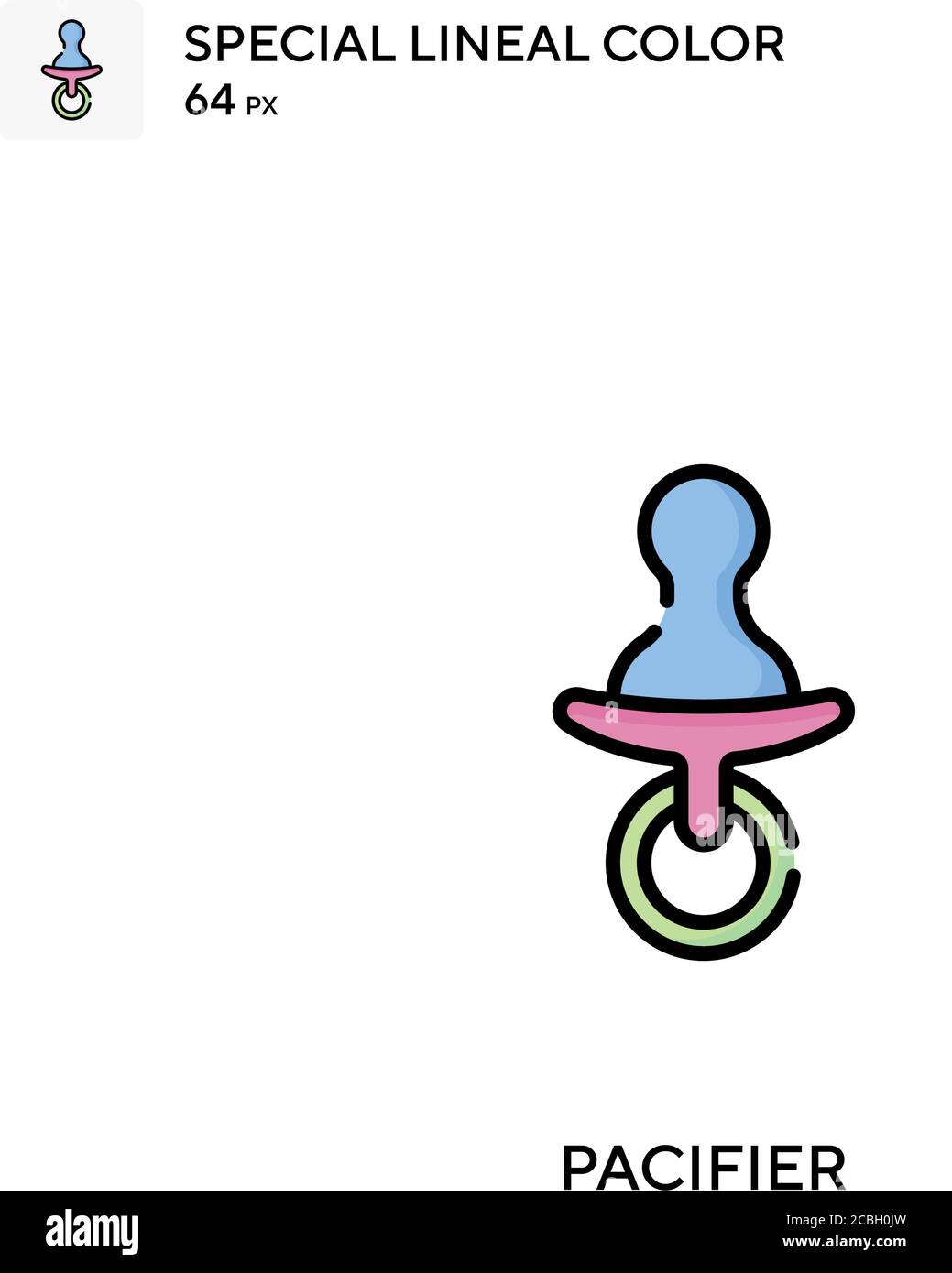 Pacifier special lineal color vector icon. Pacifier icons for your ...