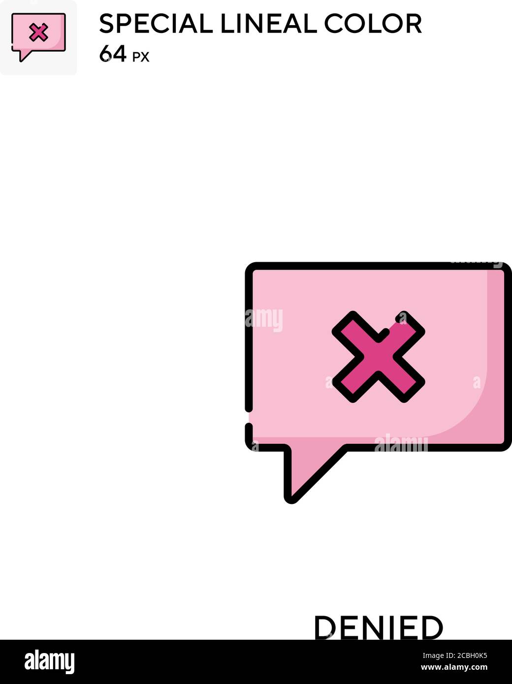 Denied special lineal color vector icon. Denied icons for your business ...