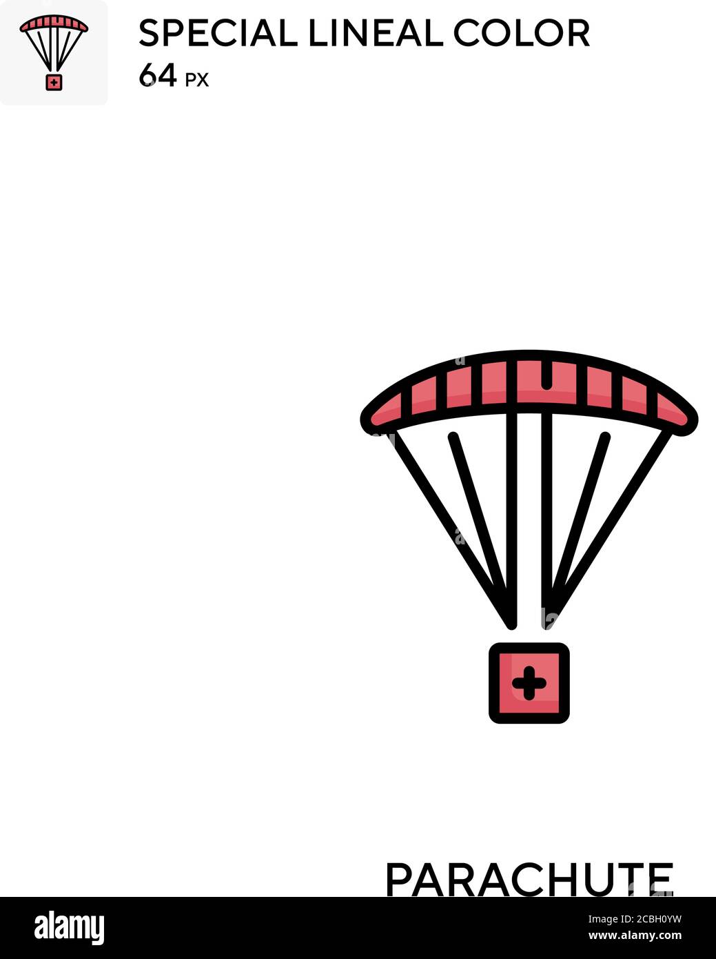 Parachute special lineal color vector icon. Parachute icons for your ...