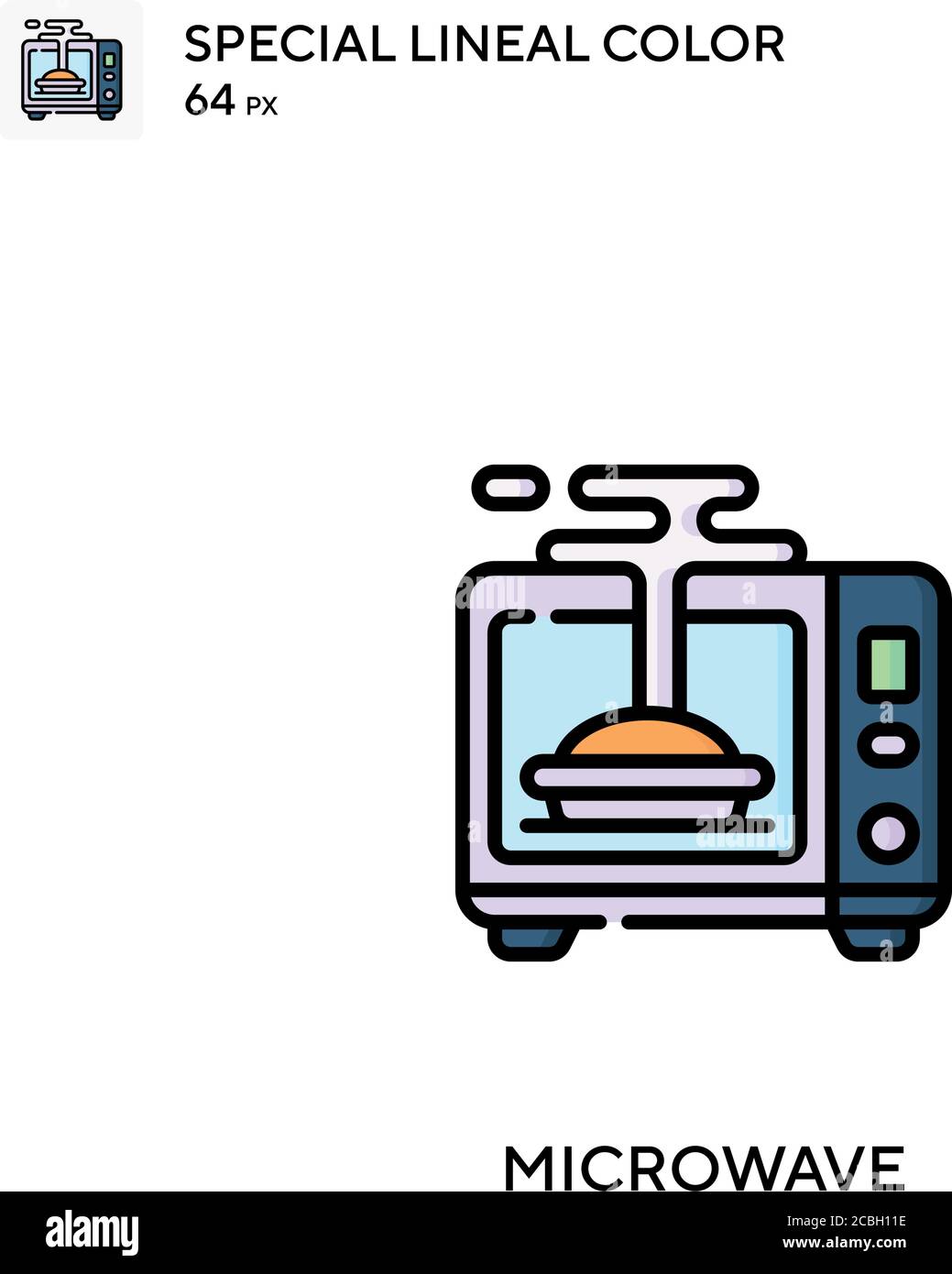 Microwave special lineal color vector icon. Microwave icons for your ...