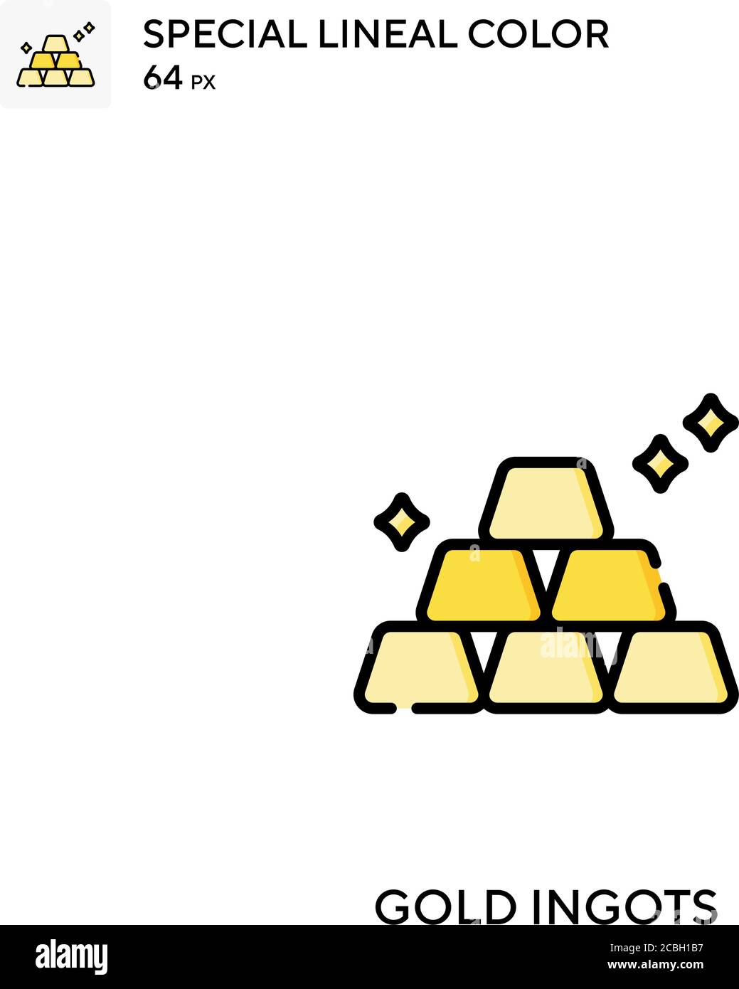 Gold Ingots special lineal color vector icon. Gold Ingots icons for ...