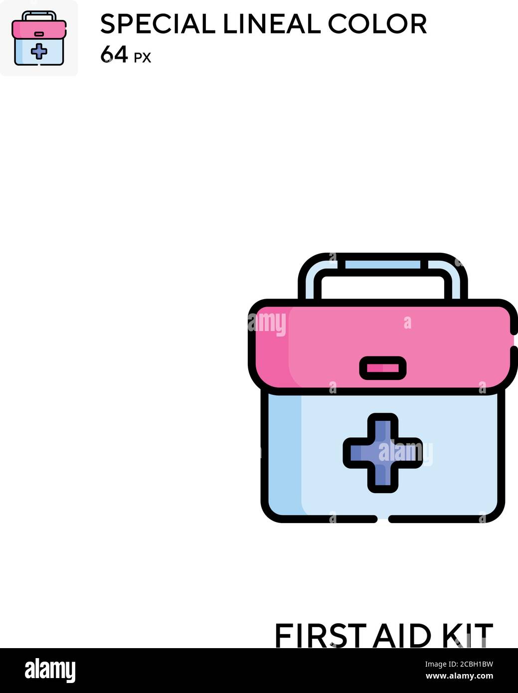 First aid kit special lineal color vector icon. First aid kit icons for ...
