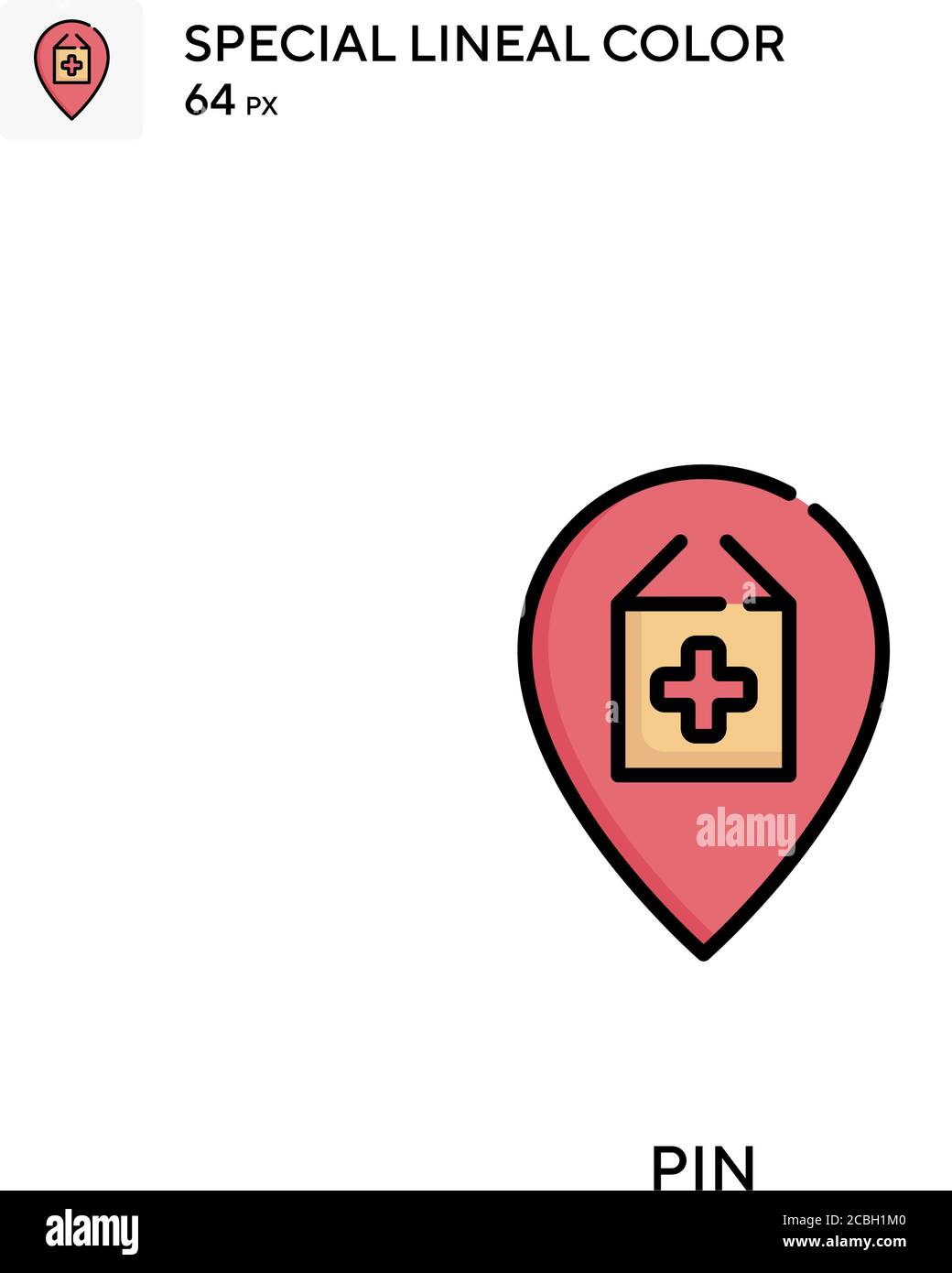 Pin special lineal color vector icon. Pin icons for your business ...