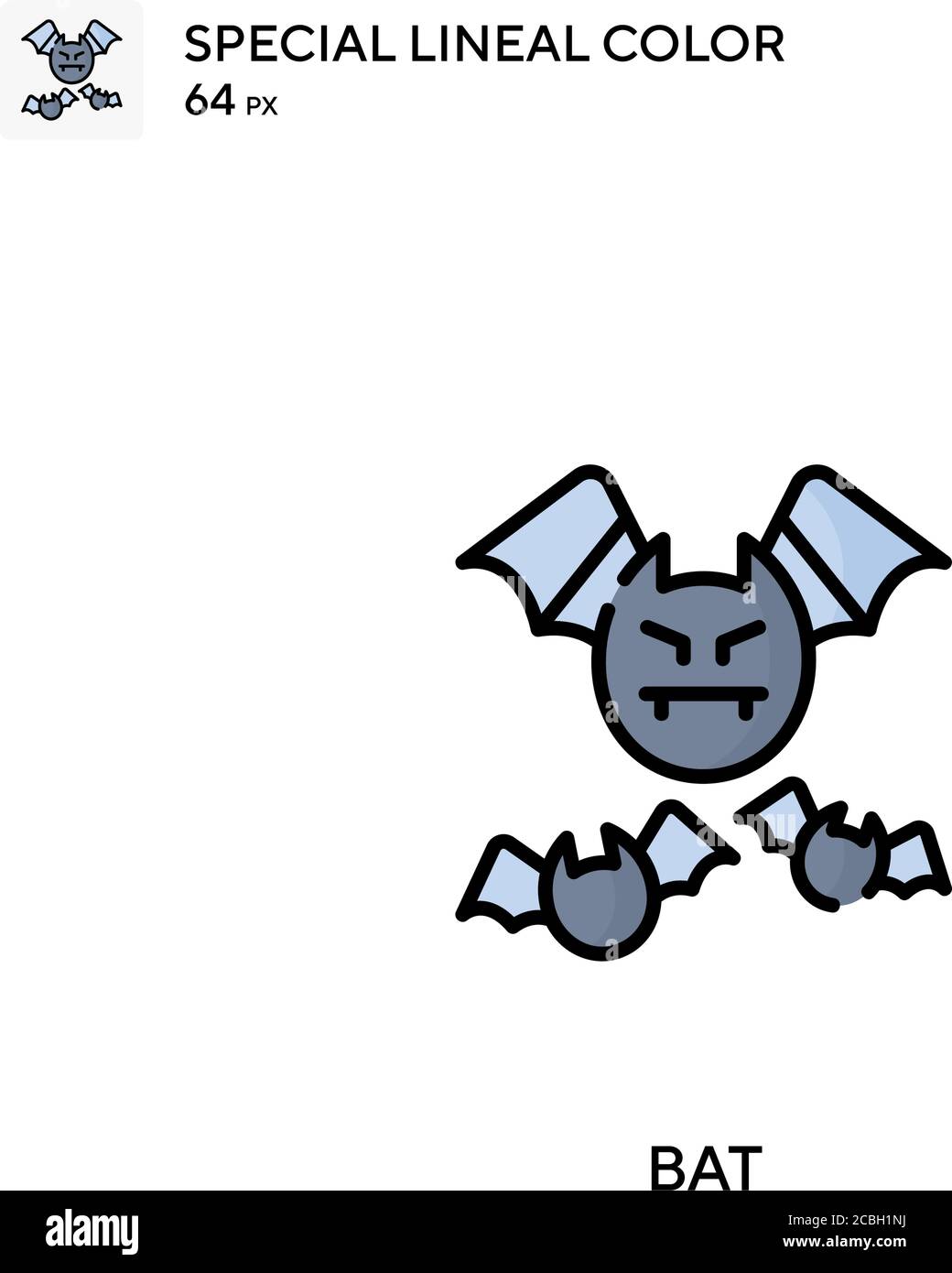 Bat special lineal color vector icon. Bat icons for your business