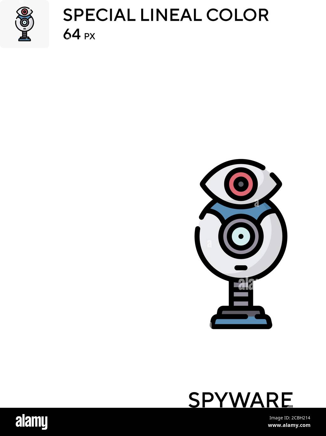 Spyware special lineal color vector icon. Spyware icons for your business project Stock Vector