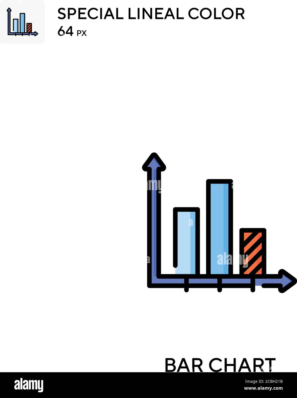 Bar chart special lineal color vector icon. Bar chart icons for your ...