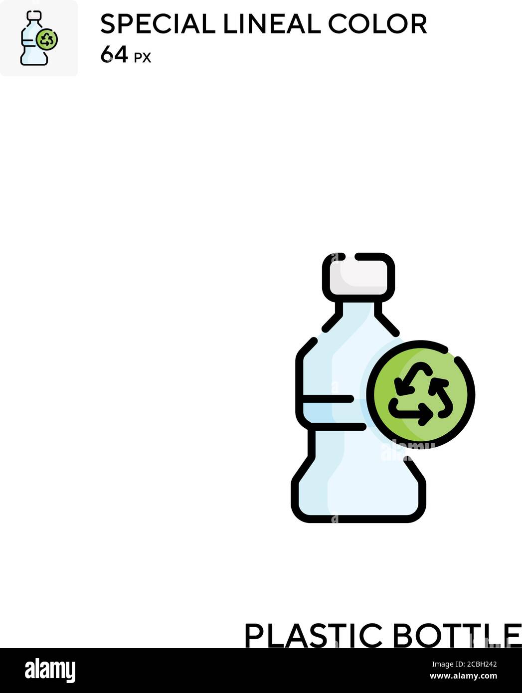 Plastic bottle special lineal color vector icon. Plastic bottle icons ...