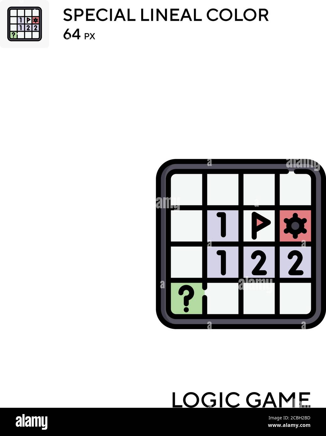 Logic game special lineal color vector icon. Logic game icons for your ...