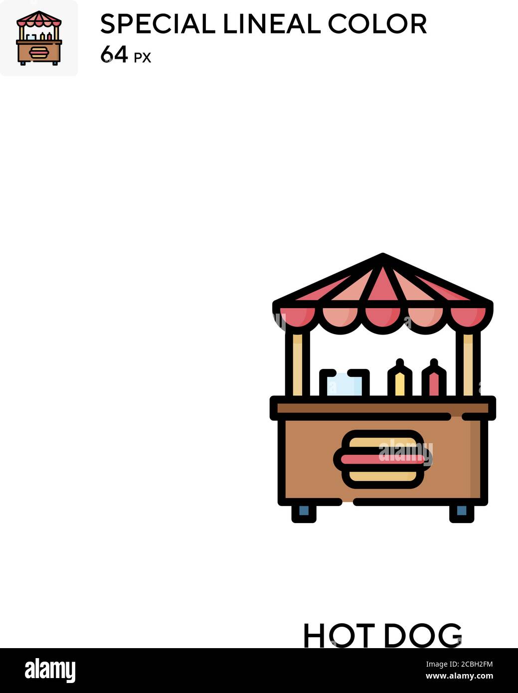 Hot dog special lineal color vector icon. Hot dog icons for your ...