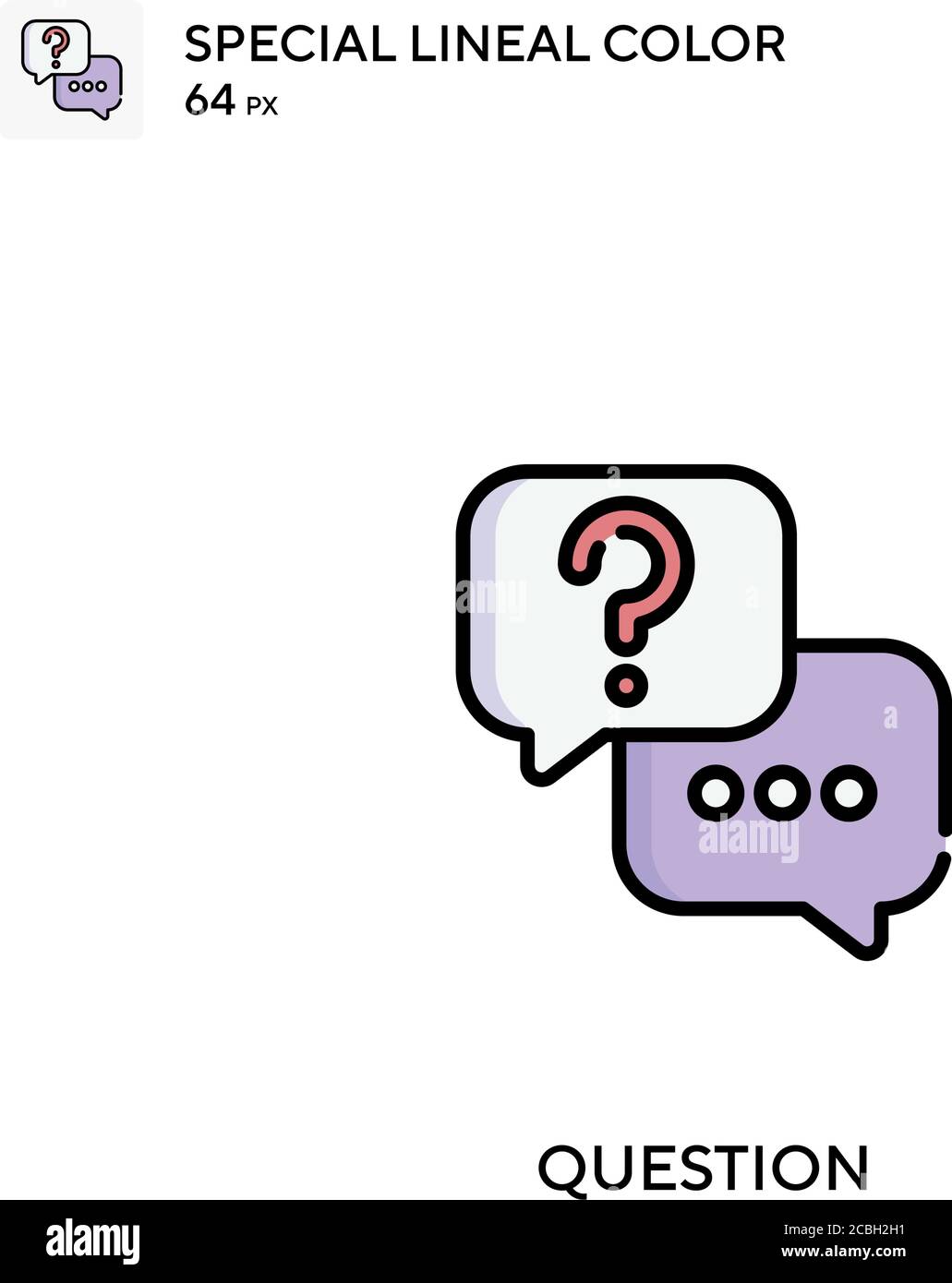 Question special lineal color vector icon. Question icons for your ...