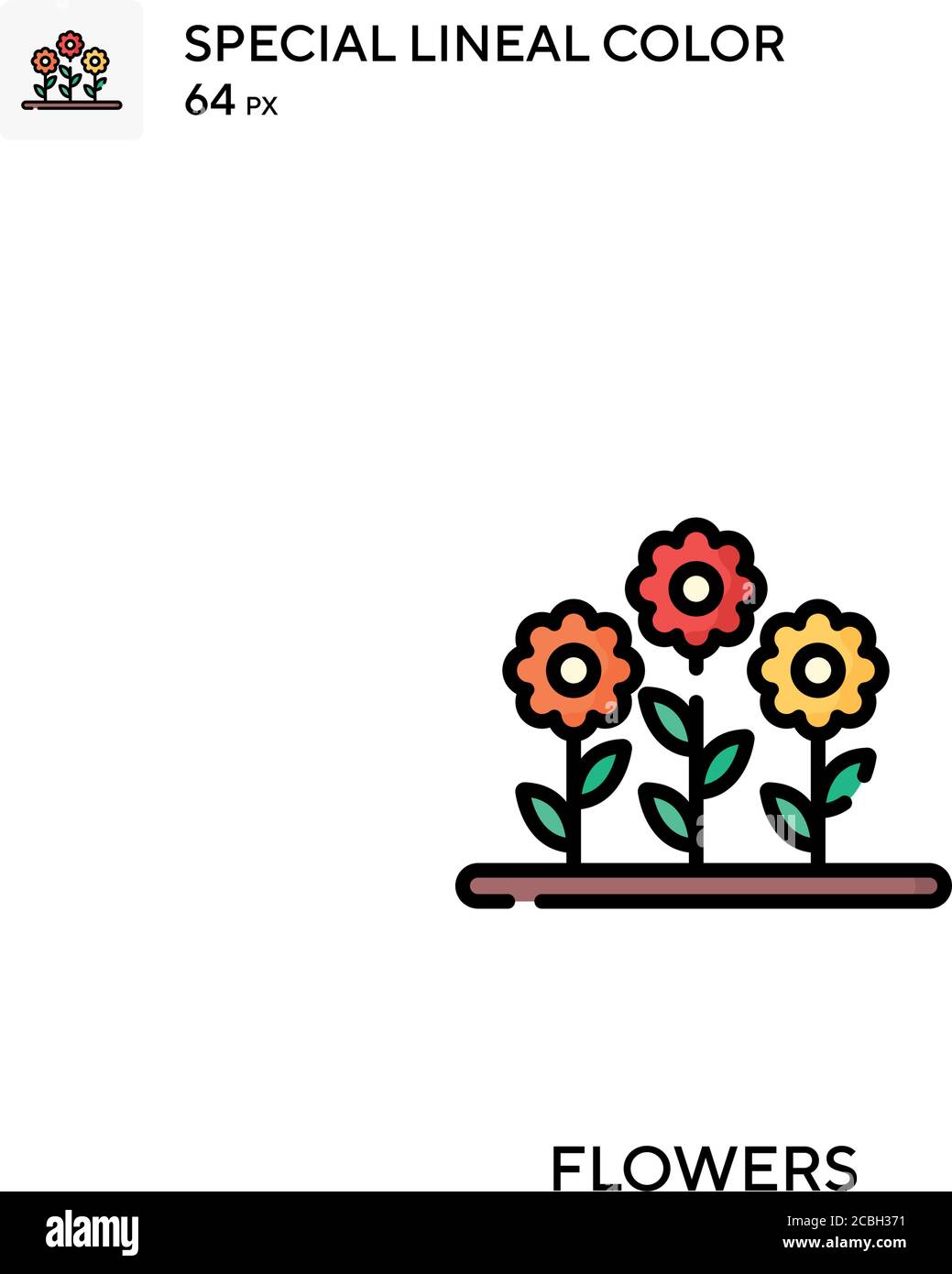 Flowers special lineal color vector icon. Flowers icons for your ...