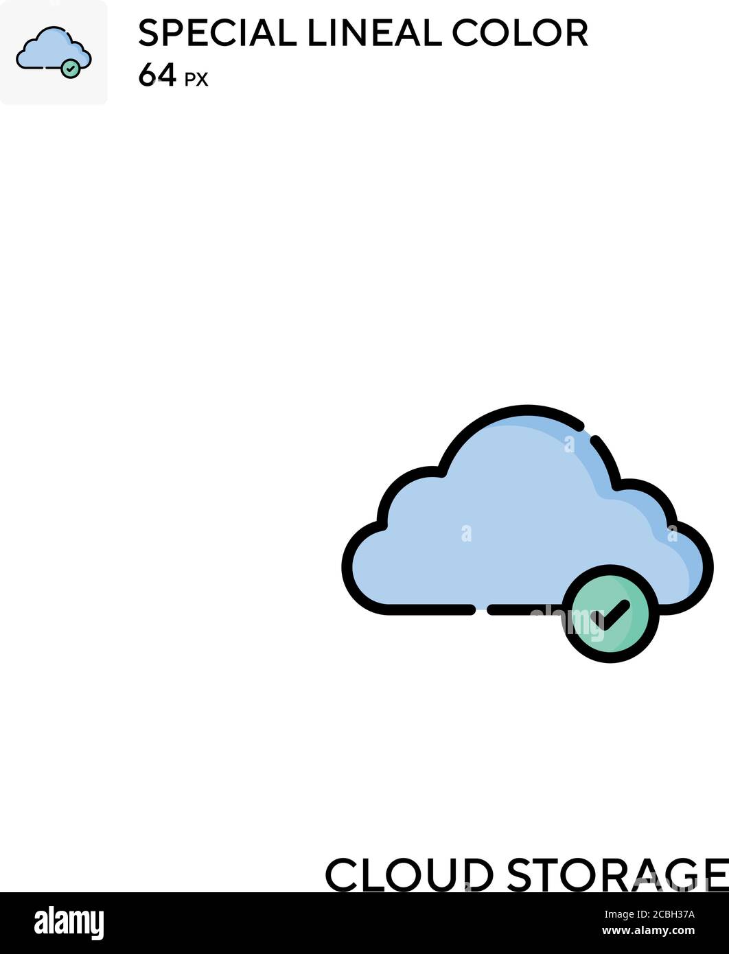 Cloud storage special lineal color vector icon. Cloud storage icons for ...